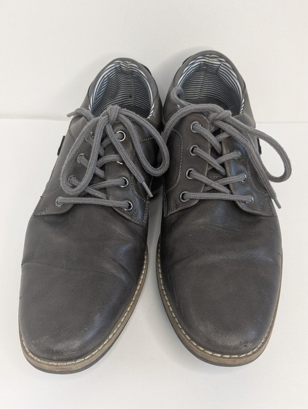 Men's Sonoma Size 10.5 Gray Oxford Dress Shoe Grey Blue Used Good Condition